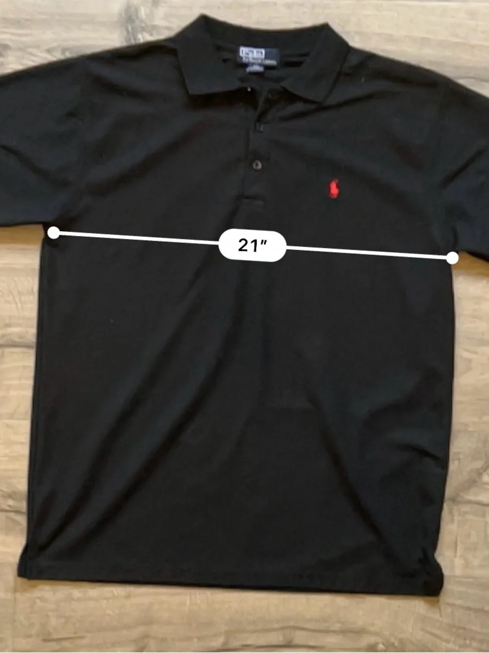 Polo by Ralph Lauren Black Polo Shirt with Red Pony Embroidery